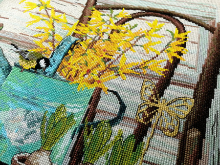 Набор для вышивания  "Голубая лейка". Арт 04.005.26