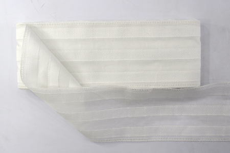 Шитье-вышивка на батисте, прошва, 100 мм, цвет белый. Арт 29926/B