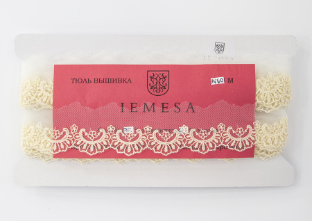 Кружево-вышивка на тюле, 22 мм, 14,6 м. Арт 41686/02