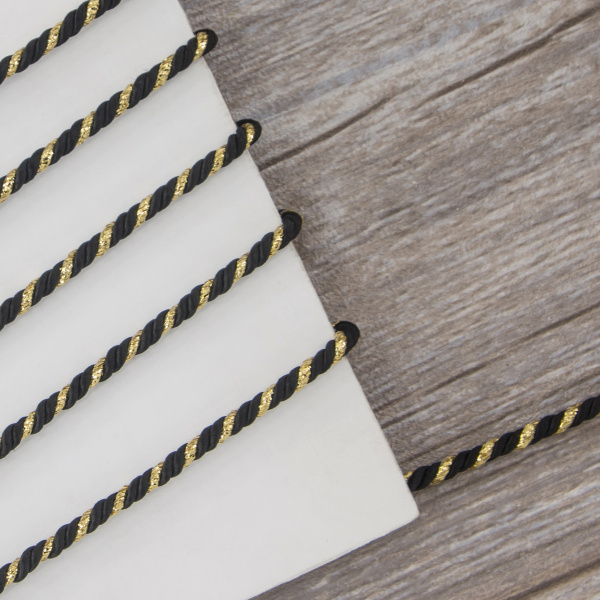 Шнур витой PEGA, черный, 4 мм. Арт 845211940DA701          