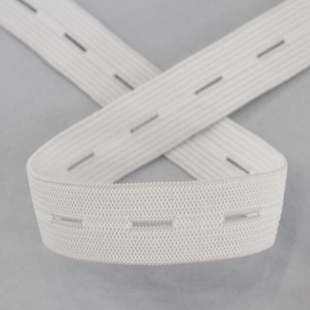 Резинка перфорированная, 18 мм, цвет белый. Арт 854128212P1101          