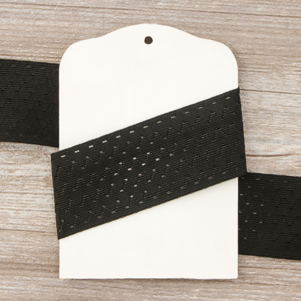 Резинка поясная решетчатая, 45 мм, 25 м, цвет 01 черный. Арт 4797-45мм-01