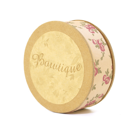 Лента репсовая на картонной катушке "Розочки". Арт VR22.459