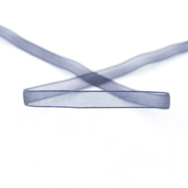 Лента органза SAFISA мини-рулон, 7 мм, 4,5 м, цвет 15, синий темный. Арт P00520-7мм-15           