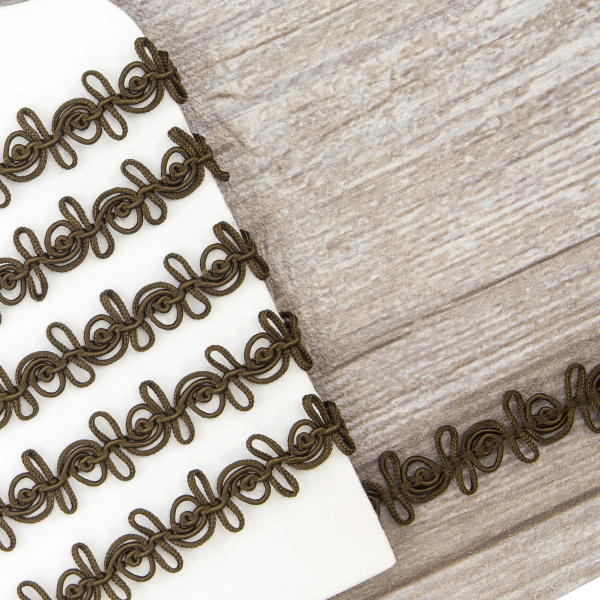 Тесьма PEGA тип отделочная, цвет коричневый, 15 мм. Арт 844182915A7903          