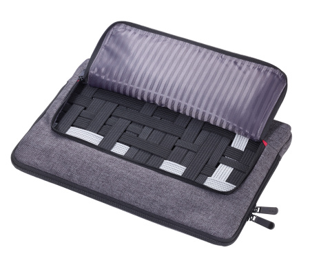 Портфельная сумка на молнии TROIKA для документов, файлов, ноутбука, планшета (до 13 ''). Арт IPC70/GY