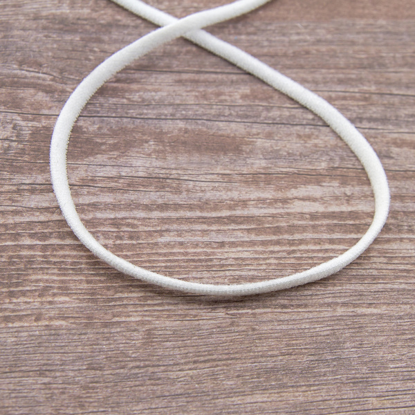 Резинка шляпная SAFISA, 3 мм, цвет 02, белый. Арт 4783-3мм-02