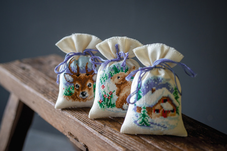 Набор для вышивания мешочков (саше) "Зимнее время". Арт PN-0147068