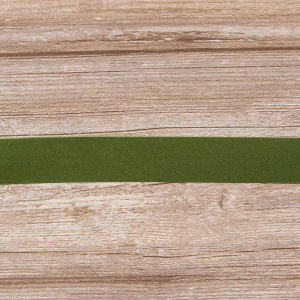 Косая бейка атласная 30 мм, 25 м, цвет 26, хаки темный. Арт 6260-30мм-26            