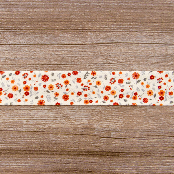 Косая бейка с рисунком SAFISA, арт.6626, 30 мм, 20 м, цвет 03. Арт 6626-30мм-03