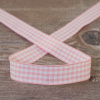 Лента с рисунком на картонной катушке "Клетка", цвет розовый. Арт R13115/123