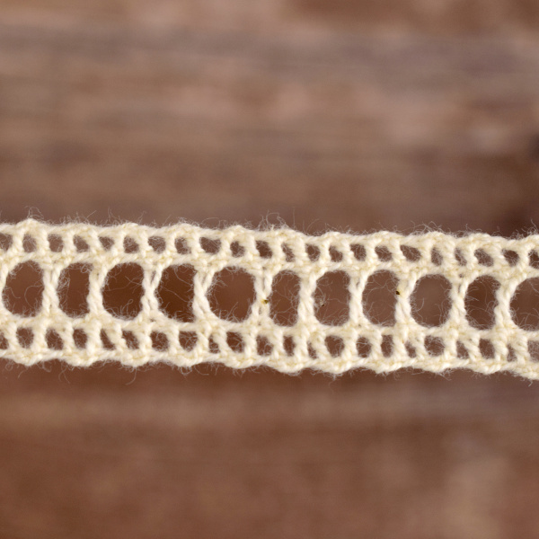 Хлопковое кружево, 12 мм, цвет натуральный. Арт 2188/58