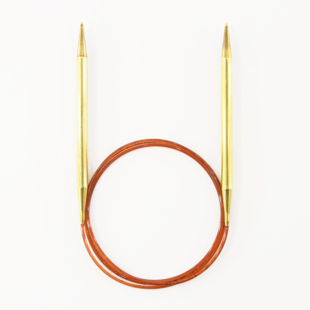 Спицы круговые позолоченные с удлиненным кончиком, №7, 120 см. Арт 755-7/7-120