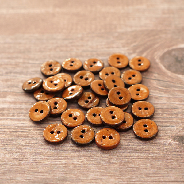 Пуговицы CONCEPT, размер 18, кокос, цвет COL.1 темно-желтый. Арт 1919H-018-COL.1