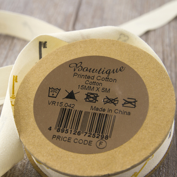 Лента хлопковая на картонной мини-катушке "Ключи". Арт VR15.042