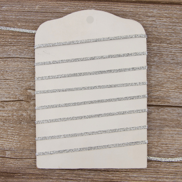 Тесьма PEGA тип декоративная люрексная, цвет серебряный, 2,5 мм. Арт 881113909X6000          