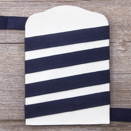 Тесьма киперная хлопковая на блистере SAFISA, 14 мм, 2,5 м , цвет 15, темно-синий. Арт P00260C-14мм-15         