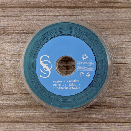 Косая бейка атласная 20 мм, 25 м, цвет 55, малахит. Арт 6260-20мм-55            