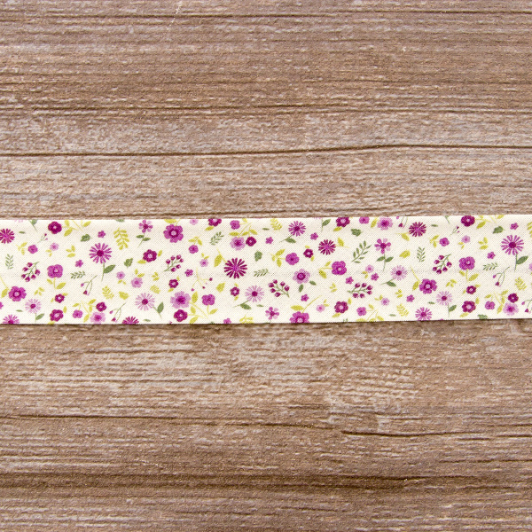 Косая бейка с рисунком SAFISA, арт.6626, 30 мм, 20 м, цвет 01. Арт 6626-30мм-01