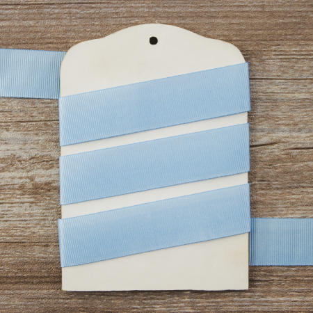 Лента репсовая SAFISA, 25 мм, 25 м, цвет 04 голубой светлый. Арт 350-25мм-04