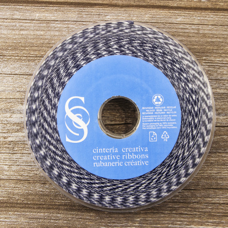 Косая бейка с рисунком SAFISA, арт.5400, 30 мм, 25 м, цвет 72. Арт 5400-30мм-72