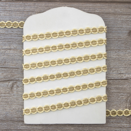 Тесьма PEGA тип отделочная, цвет молочно-бежевый, 9 мм. Арт 844150709DA006          