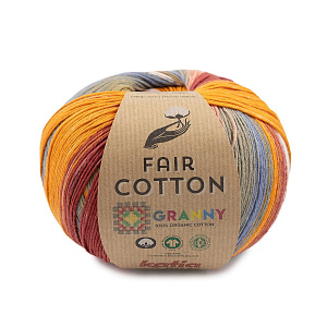 Пряжа Fair Cotton Granny, 100% хлопок, 150 г, 465 м