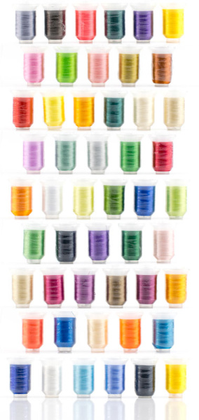Набор нитей для машинной вышивки в органайзере, 50 катушек. Арт M3101.F1
