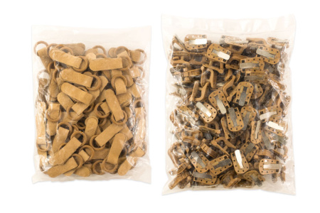 Крючки шубные, крючки+петли, 100 шт, цвет коричневый. Арт +402M+R.BROWN