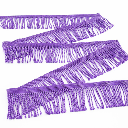 Бахрома витая, 60 мм, цвет ярко-сиреневый. Арт PP-60 col.406               