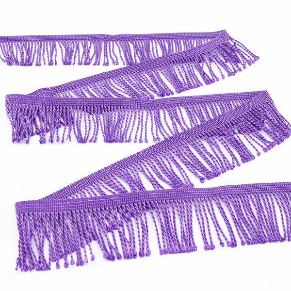 Бахрома витая, 60 мм, цвет ярко-сиреневый. Арт PP-60 col.406               