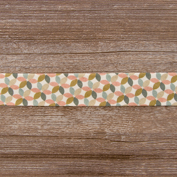 Косая бейка с рисунком SAFISA, арт.6630, 30 мм, 20 м, цвет 02. Арт 6630-30мм-02