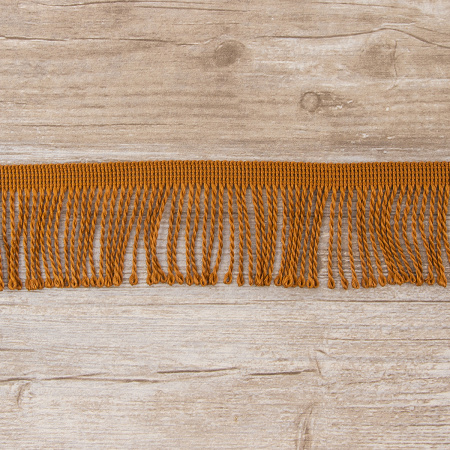 Бахрома витая, 60 мм, цвет коричневый коньячный. Арт PP-60 col.704