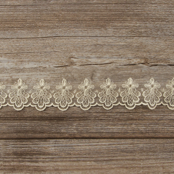 Кружево-вышивка на тюле, 30 мм. Арт 42178/58