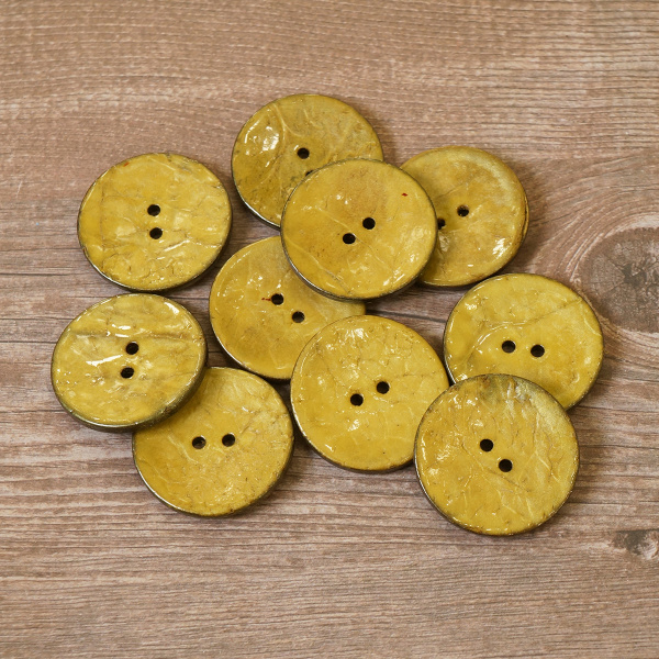Пуговицы CONCEPT, размер 48, кокос,  цвет COL.12 желто-зеленый. Арт 1919H-048-COL.12