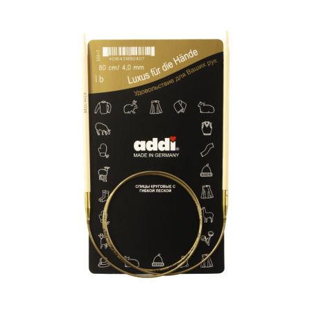 Спицы, круговые, бамбук addiNature BAMBOO №4, 80 см. Арт 555-7/4-80