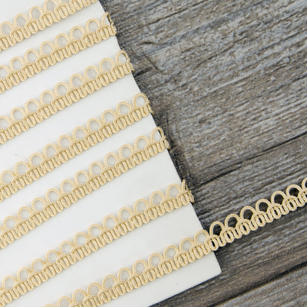 Тесьма PEGA тип отделочная, цвет бежевый, 10 мм. Арт 844150010A1902         