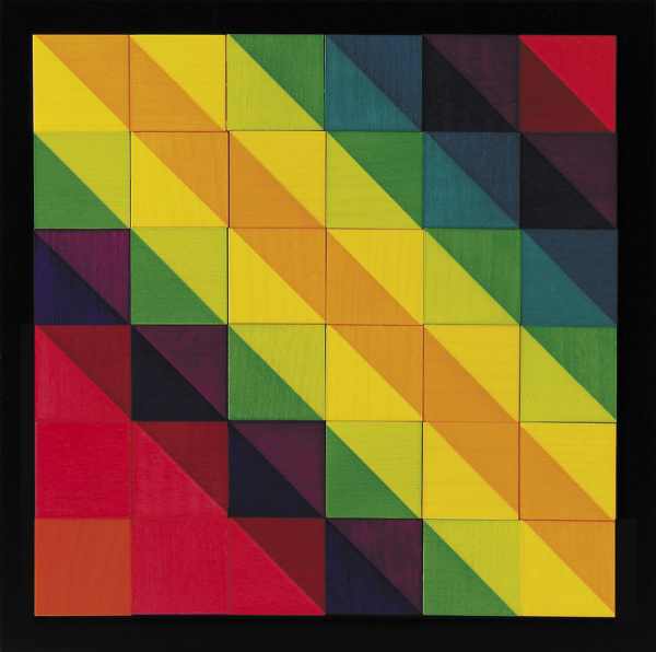 Мозаика из кубиков дизайнерская NAEF CLASSIC "Mosaik" 6+, натуральное дерево, цветная, 36 деталей. Арт 9404.1