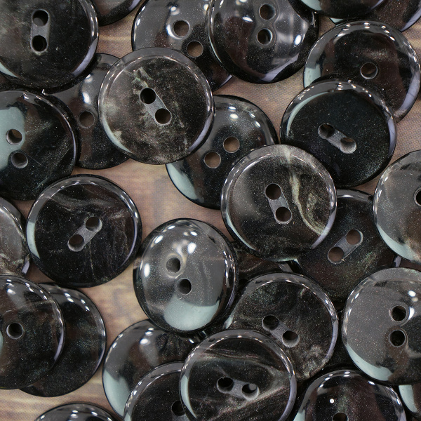 Пуговицы CONCEPT Mother of Pearl, размер 24, полиэстер, цвет COL.5 Deep Sea. Арт 75315-024-COL.5DEEP SEA