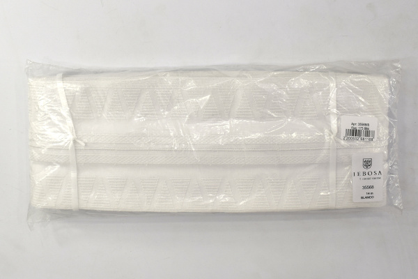 Шитье-вышивка на батисте, прошва, 110 мм, цвет белый. Арт 35568/B