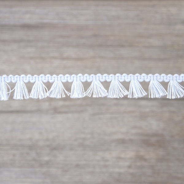 Тесьма декоративная, 16 мм, с бахромой, цвет светло-голубой. Арт 2204/19