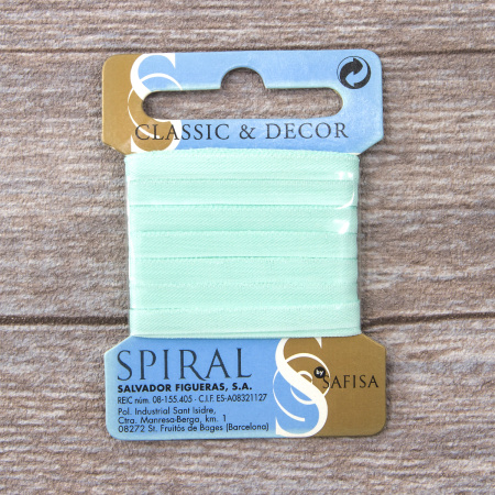 Лента для вышивания SAFISA на блистере, 4 мм, 5 м, цвет 53, мятный. Арт P111-4мм-53             