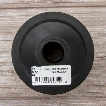 Резинка шляпная SAFISA, 5 мм, цвет 02, белый. Арт 4783-5мм-02