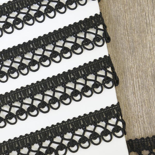 Тесьма PEGA тип интерьерная, цвет черный, 18 мм. Арт 844111218A7001