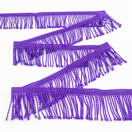 Бахрома витая, 60 мм, цвет фиолетовый. Арт PP-60 col.404