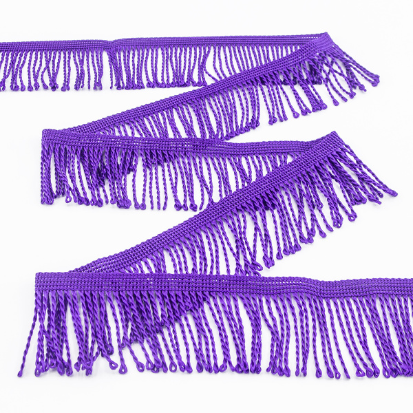 Бахрома витая, 60 мм, цвет фиолетовый. Арт PP-60 col.404