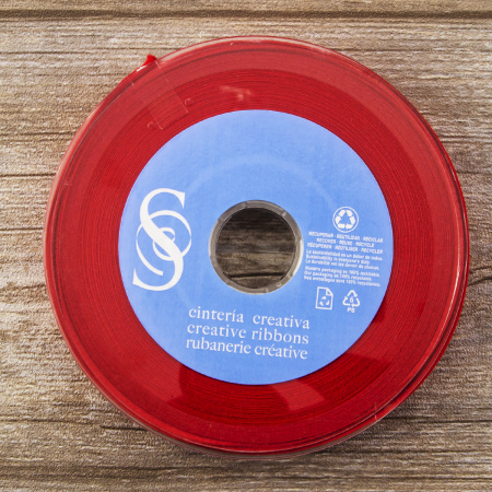 Косая бейка хлопок, 20 мм, 20 м, цвет 14, красный. Арт 6598-20мм-14