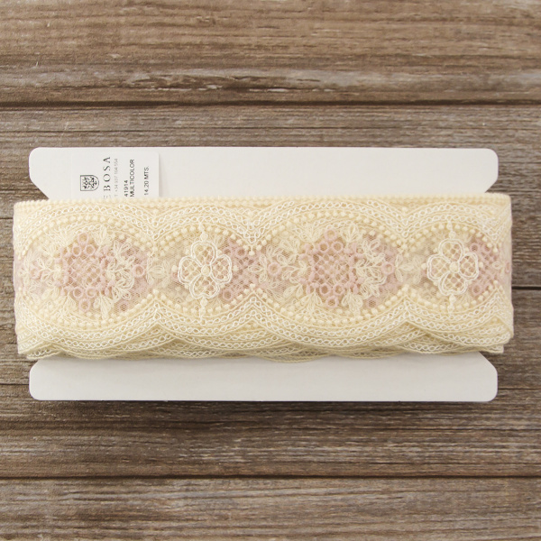 Кружево-вышивка на тюле, 55 мм. Арт 41914/03