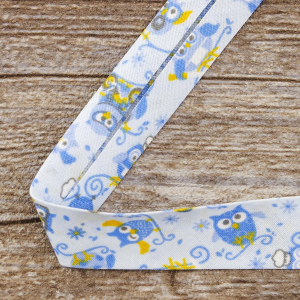 Косая бейка с рисунком SAFISA арт. 6528, 20 мм, 20 м, цвет 01. Арт 6528-20мм-01  