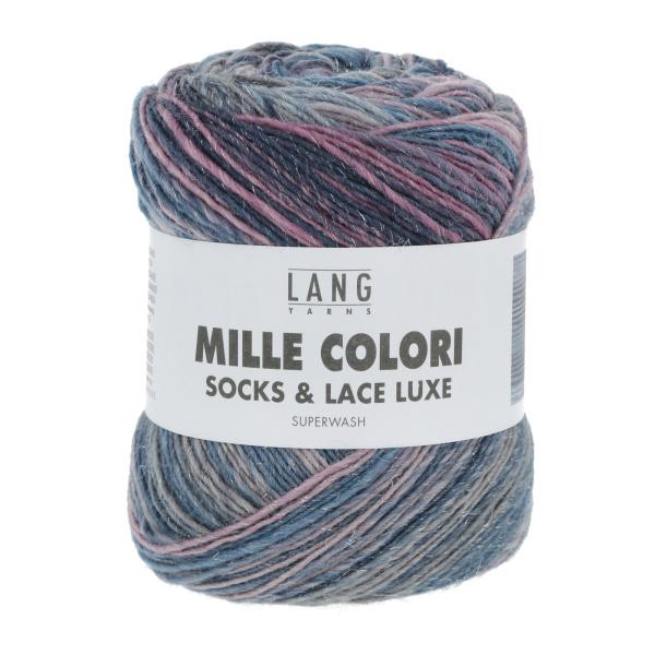 Пряжа Mille Colori Socks & Lace Luxe, 73% шерсть, 25% полиамид, 2% полиэстр, 100 г, 400 м. Арт 859.0202